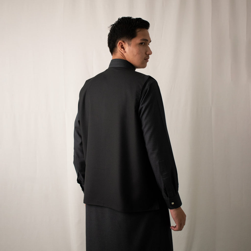 Vest Outer Collarless - Black