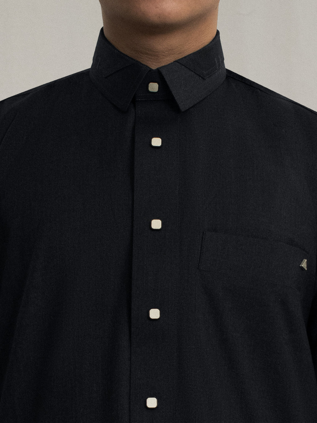 Ahsan Semiwool - Charcoal & Dark Brown