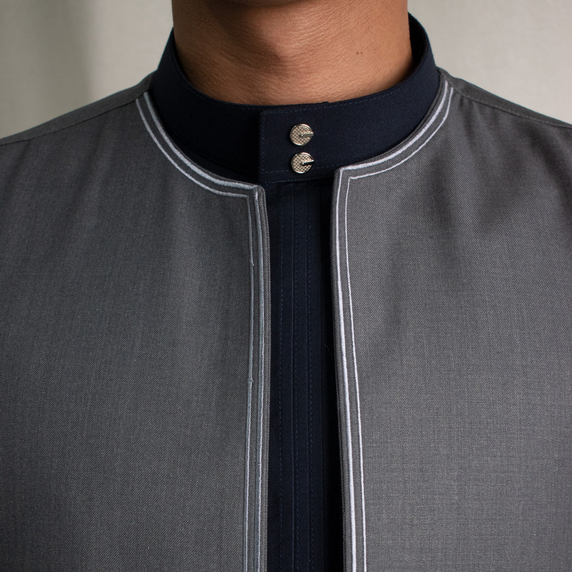 Vest Outer Collarless - Gray