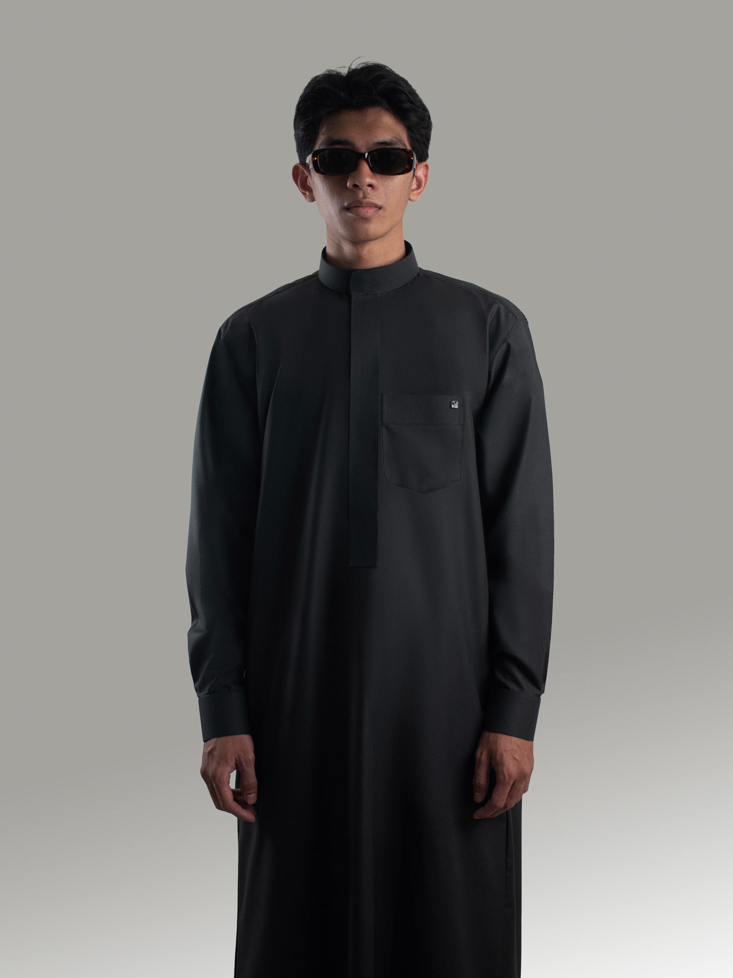 Baskie Thobe Semiwool - Charcoal