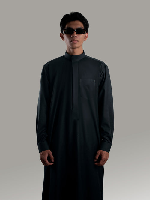 Baskie II Thobe Semiwool - Charcoal