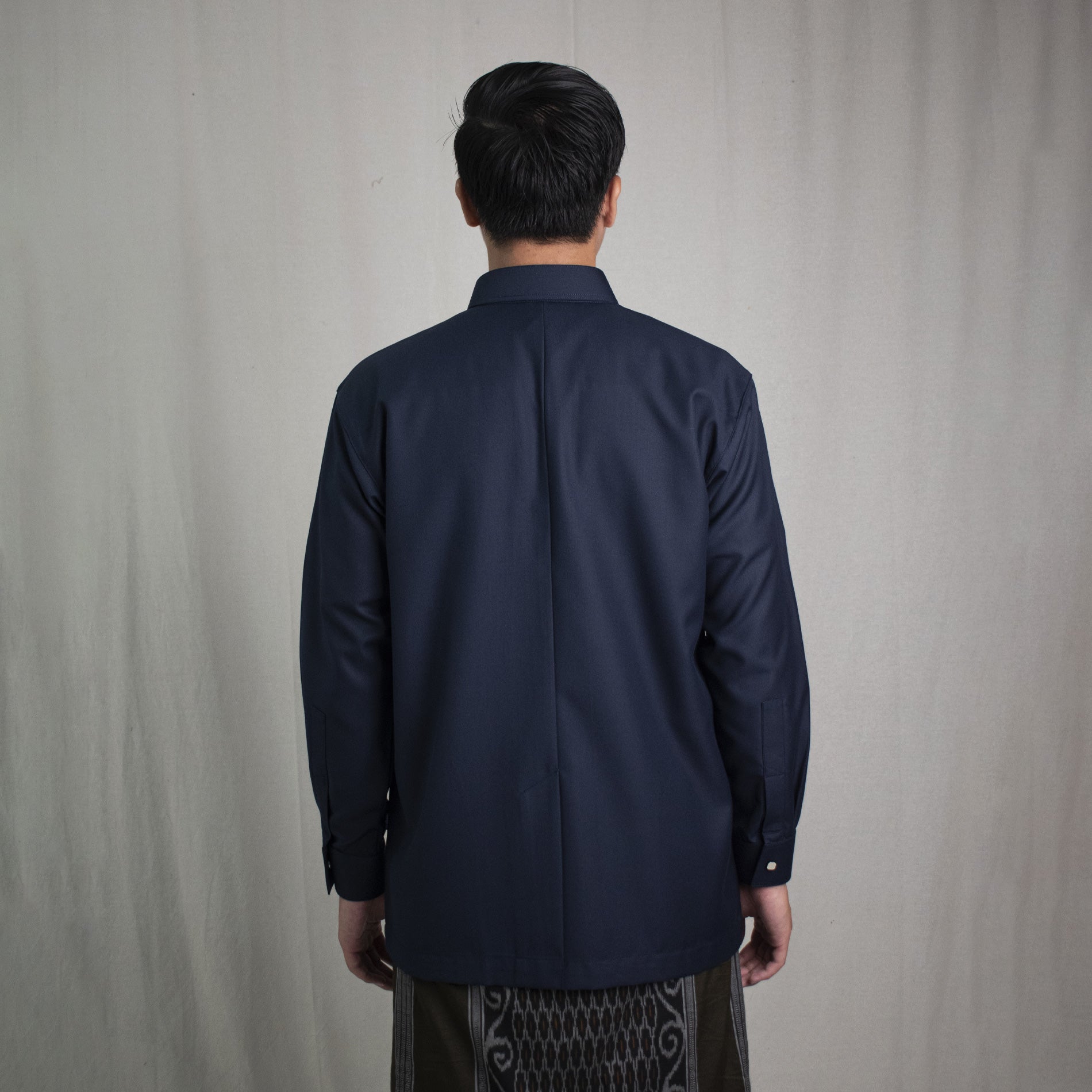 Qomar Cuff Semiwool Navy