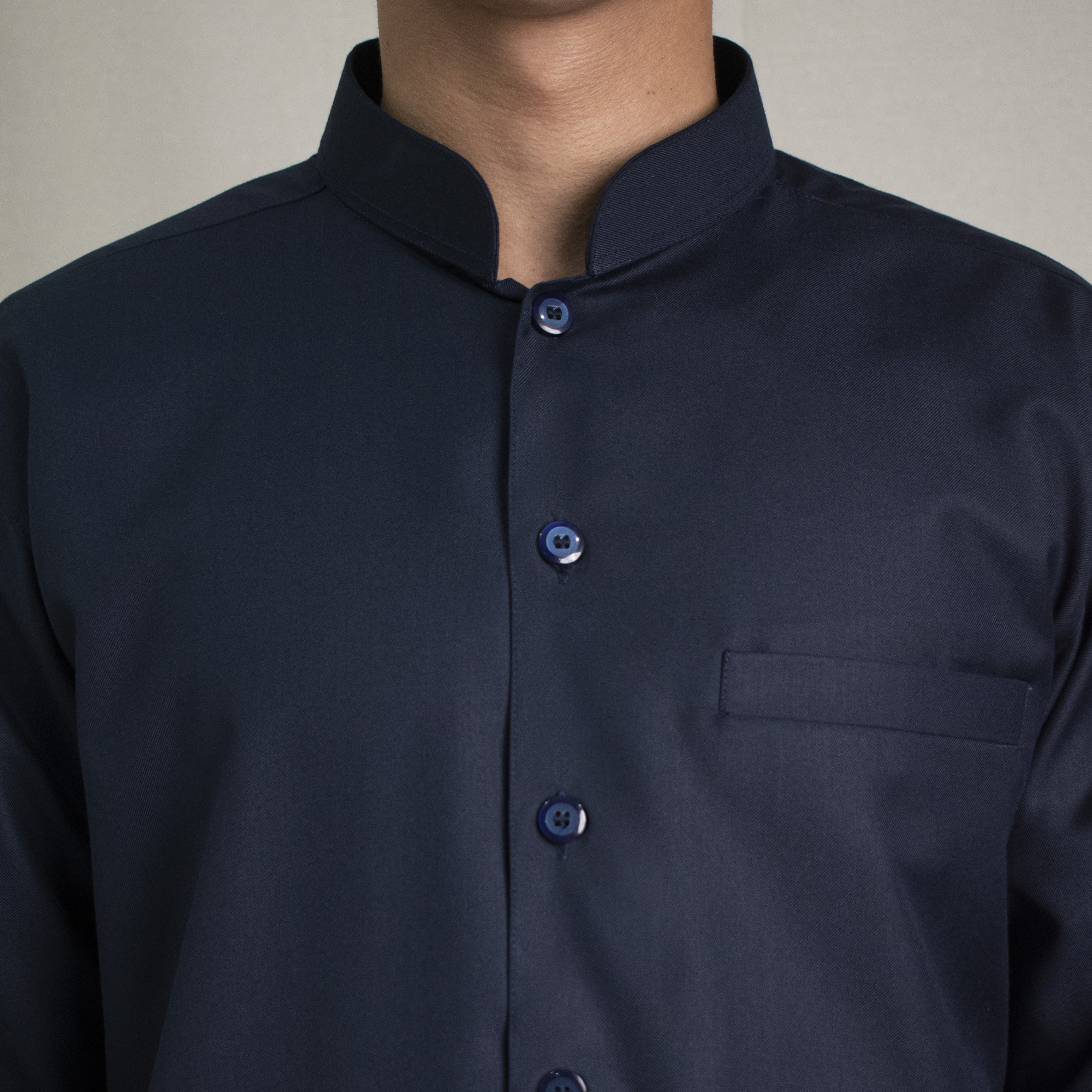 Qomar Cuff Semiwool Navy