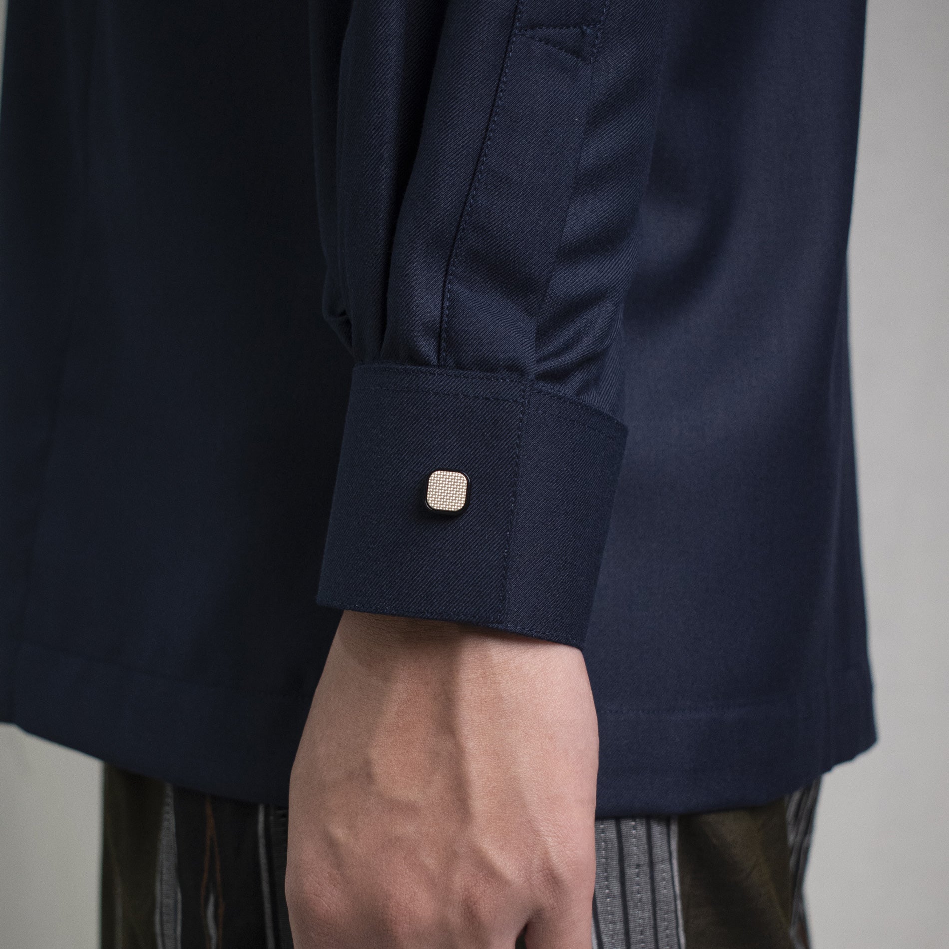 Qomar Cuff Semiwool Navy