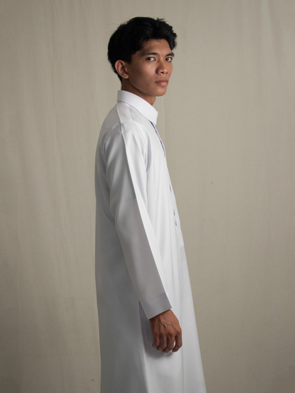 Fibonaccie Thobe Cotton Blend - White