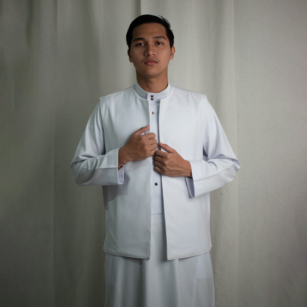 Vest Outer Collarless - White
