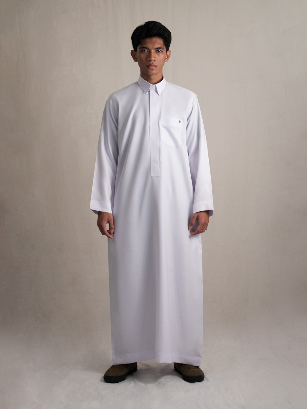 Fibonaccie Thobe Cotton Blend - White